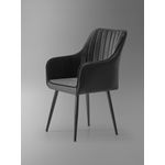 Casa si Gradina - Mobilier - Scaune si fotolii - Fotolii - Set fotolii, Hanah Home, mdf, negru, 46x44x89 cm, 2 bucati - Infinity.ro