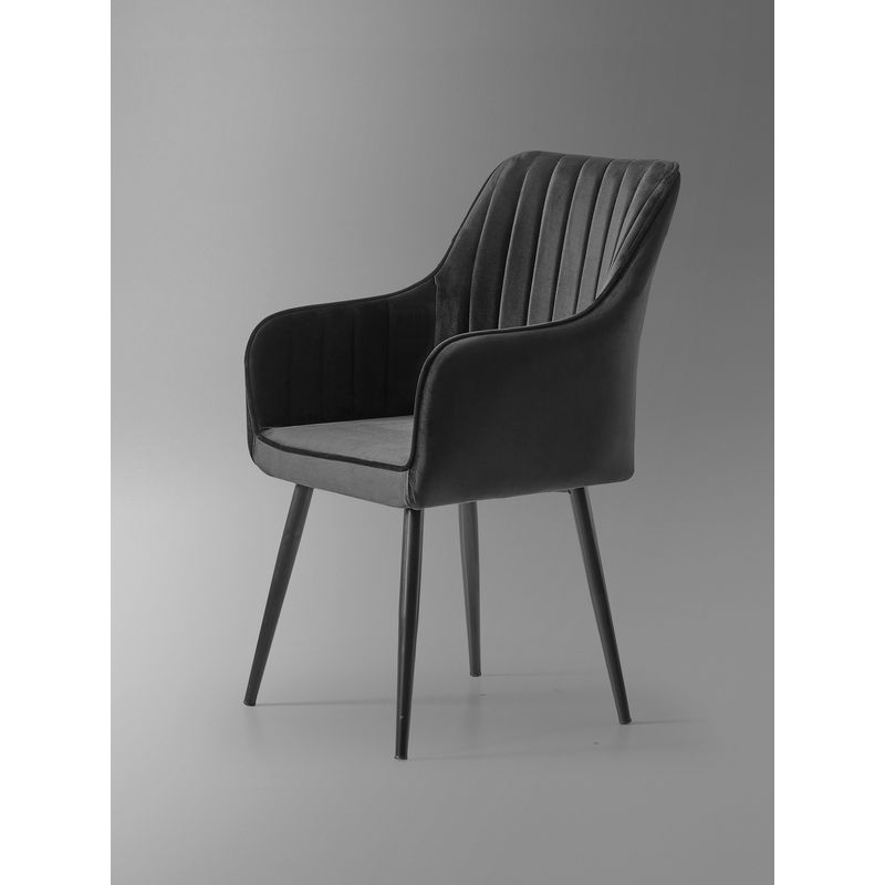 Casa si Gradina - Mobilier - Scaune si fotolii - Fotolii - Set fotolii, Hanah Home, mdf, negru, 46x44x89 cm, 2 bucati - Infinity.ro
