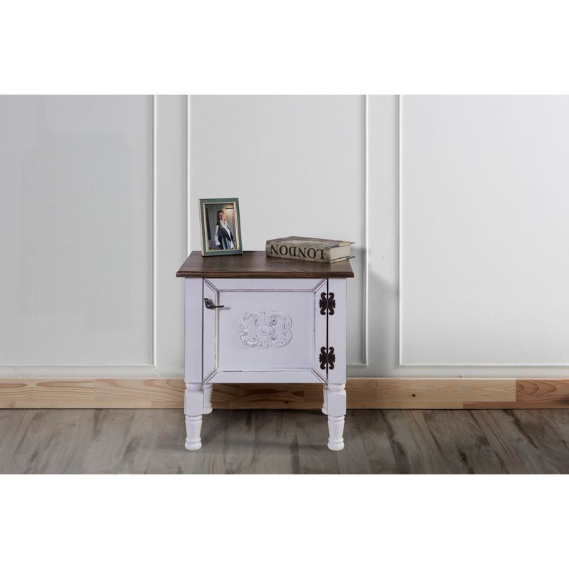 Casa si Gradina - Mobilier - Comode si corpuri - Noptiere - Noptiera, Hanah Home, mdf, alb, 50x40x52 cm - Infinity.ro