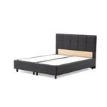 Casa si Gradina - Mobilier - Paturi si accesorii - Paturi - Pat dublu, Hanah Home, pal melaminat, antracit, 140x200 cm, 771MND1104 - Infinity.ro