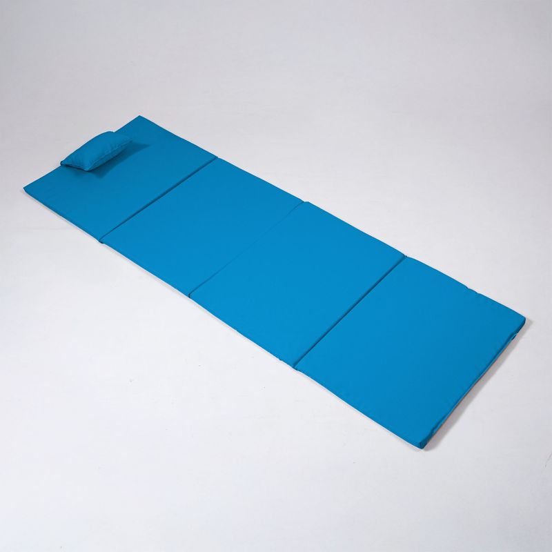 Sport si Outdoor - Camping - Saltele si accesorii pentru somn - Saltele camping - Pat pliabil, Hanah Home, spuma, albastru, 55x180x5 cm - Infinity.ro