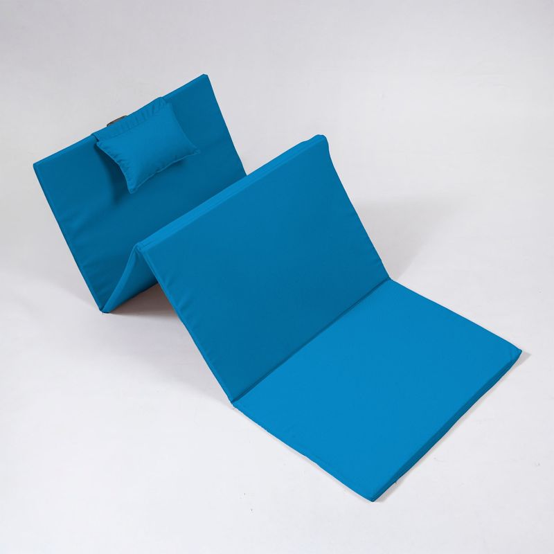 Sport si Outdoor - Camping - Saltele si accesorii pentru somn - Saltele camping - Pat pliabil, Hanah Home, spuma, albastru, 55x180x5 cm - Infinity.ro
