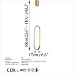 Casa si Gradina - Corpuri si surse de iluminat - Lustre si pendule - Candelabru, Opviq, metal, auriu, 17x10x60-110 cm - Infinity.ro