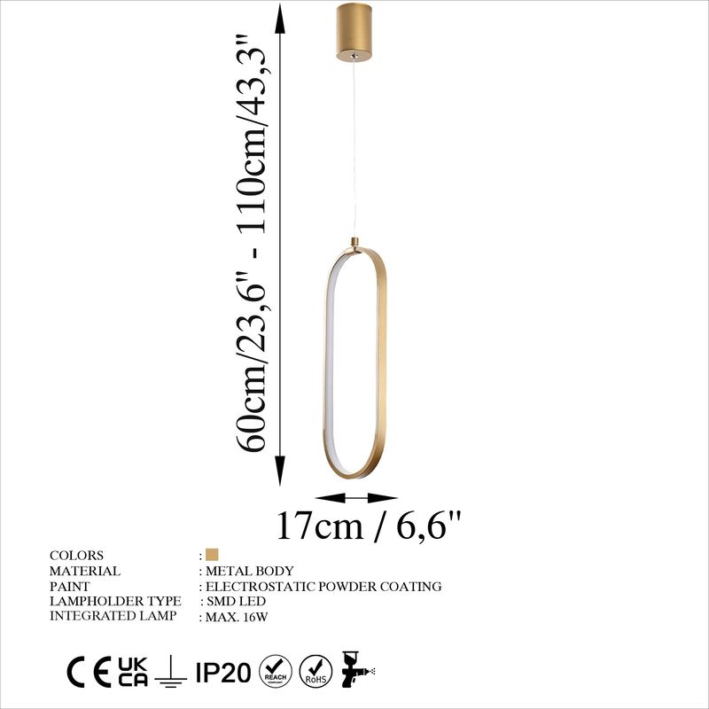 Casa si Gradina - Corpuri si surse de iluminat - Lustre si pendule - Candelabru, Opviq, metal, auriu, 17x10x60-110 cm - Infinity.ro