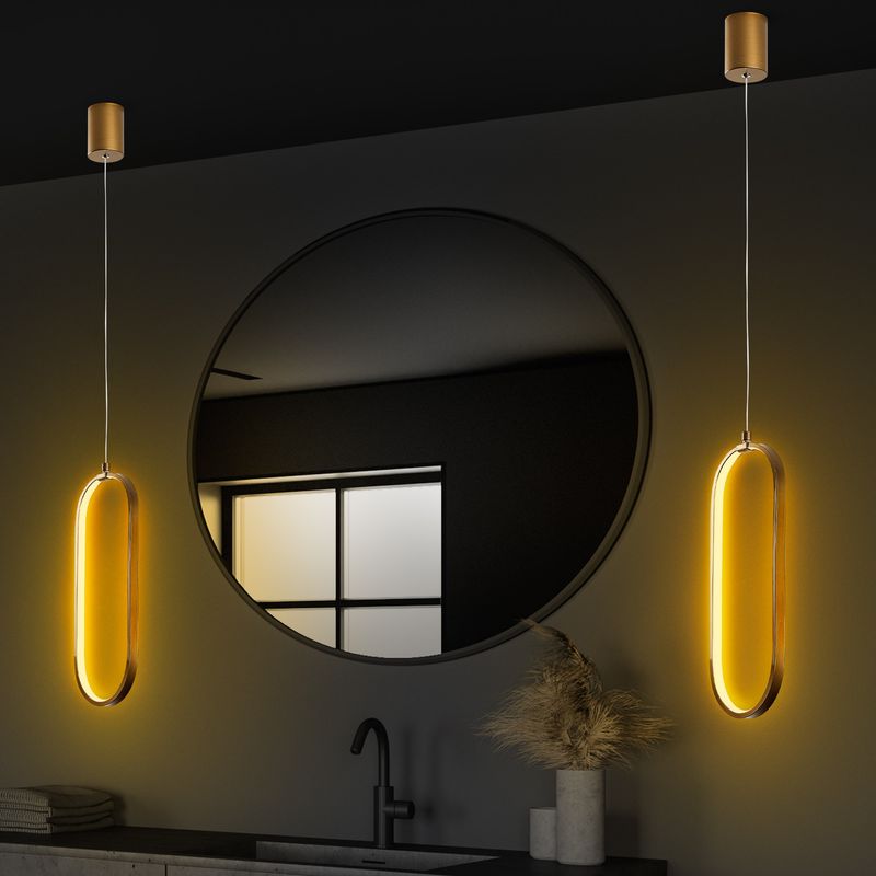 Casa si Gradina - Corpuri si surse de iluminat - Lustre si pendule - Candelabru, Opviq, metal, auriu, 17x10x60-110 cm - Infinity.ro