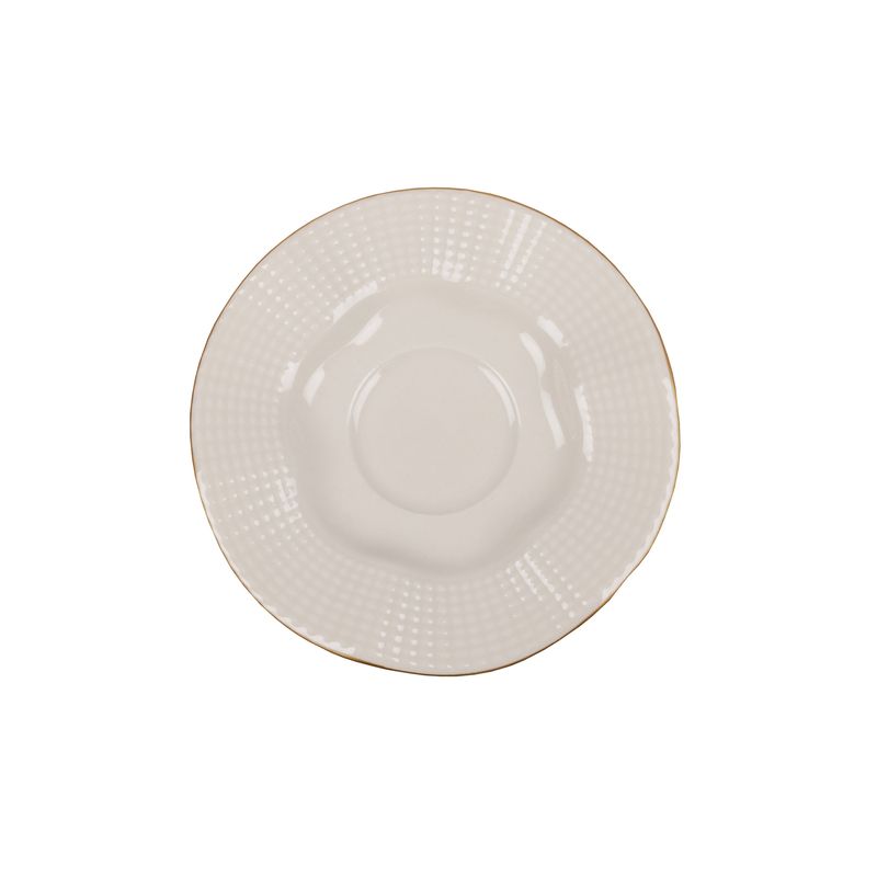 Casa si Gradina - Bucatarie si vesela - Cani si pahare - Cani si cesti - Set cesti cafea, Hermia, portelan, crem auriu, 12 piese - Infinity.ro