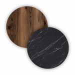 Casa si Gradina - Mobilier - Comode si corpuri - Console - Consola, Hanah Home, panou de particule cu melamina, nuc si marmura neagra, 180x45x80.8 cm - Infinity.ro