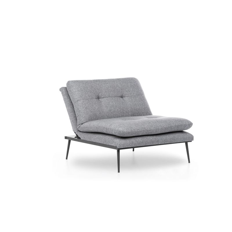Casa si Gradina - Mobilier - Scaune si fotolii - Fotolii - Fotoliu, Hanah Home, metal, tesatura in, gri, 90x95x90 cm - Infinity.ro