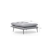 Casa si Gradina - Mobilier - Scaune si fotolii - Fotolii - Fotoliu, Hanah Home, metal, tesatura in, gri, 90x95x90 cm - Infinity.ro