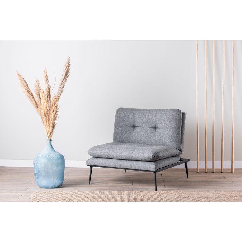 Casa si Gradina - Mobilier - Scaune si fotolii - Fotolii - Fotoliu, Hanah Home, metal, tesatura in, gri, 90x95x90 cm - Infinity.ro