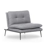 Casa si Gradina - Mobilier - Scaune si fotolii - Fotolii - Fotoliu, Hanah Home, metal, tesatura in, gri, 90x95x90 cm - Infinity.ro
