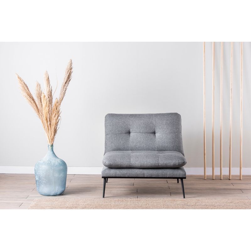 Casa si Gradina - Mobilier - Scaune si fotolii - Fotolii - Fotoliu, Hanah Home, metal, tesatura in, gri, 90x95x90 cm - Infinity.ro