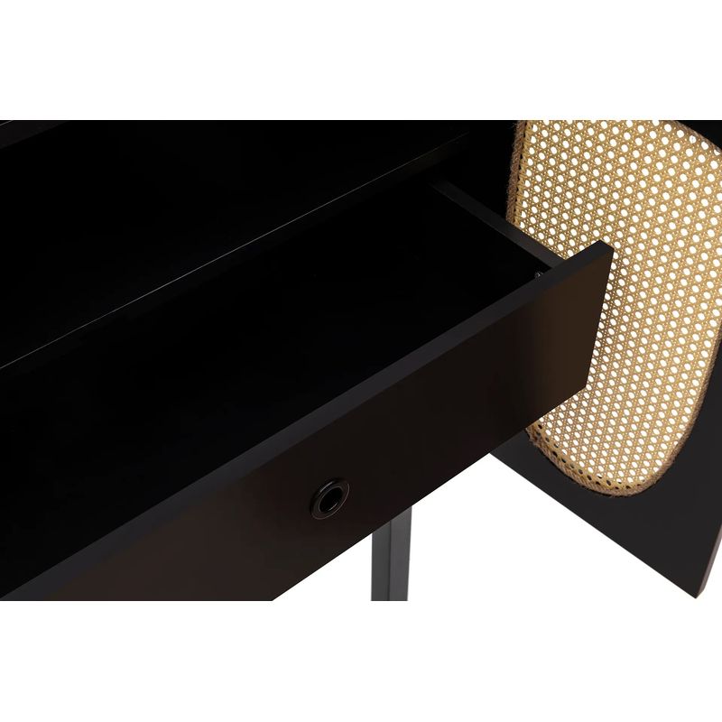 Casa si Gradina - Mobilier - Comode si corpuri - Console - Consola, Hanah Home, pal melaminat, negru, 75x40x135 cm - Infinity.ro