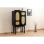 Casa si Gradina - Mobilier - Comode si corpuri - Console - Consola, Hanah Home, pal melaminat, negru, 75x40x135 cm - Infinity.ro
