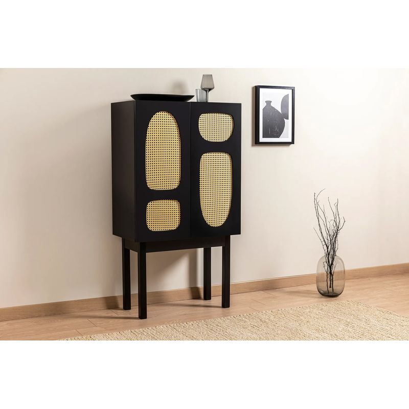 Casa si Gradina - Mobilier - Comode si corpuri - Console - Consola, Hanah Home, pal melaminat, negru, 75x40x135 cm - Infinity.ro