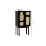 Casa si Gradina - Mobilier - Comode si corpuri - Console - Consola, Hanah Home, pal melaminat, negru, 75x40x135 cm - Infinity.ro