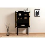 Casa si Gradina - Mobilier - Comode si corpuri - Console - Consola, Hanah Home, pal melaminat, negru, 75x40x135 cm - Infinity.ro
