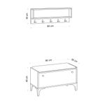 Casa si Gradina - Mobilier - Dulapuri si sifoniere - Dulapuri pantofi - Dulap pantofi, Hanah Home, pal melaminat, stejar, 80x35x49 cm - Infinity.ro
