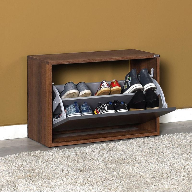 Casa si Gradina - Mobilier - Organizare si depozitare - Organizator incaltaminte - Dulap pentru pantofi, Hanah Home, pal melaminat, oslo si antracit, 60x42x30 cm - Infinity.ro