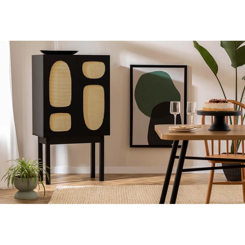 Casa si Gradina - Mobilier - Comode si corpuri - Console - Consola, Hanah Home, pal melaminat, negru, 75x40x135 cm - Infinity.ro