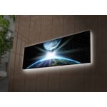 Casa si Gradina - Decoratiuni - Tablouri - Tablou canvas decorativ cu led, Wallxpert, piele de caprioara, multicolor, 30x90 cm, 254LED4319 - Infinity.ro