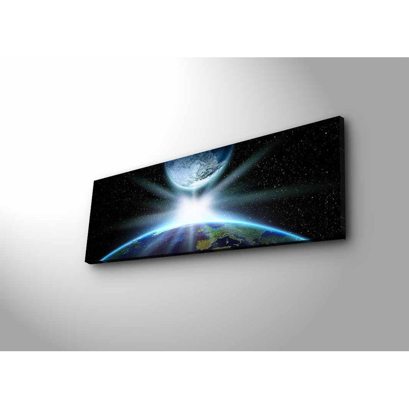Casa si Gradina - Decoratiuni - Tablouri - Tablou canvas decorativ cu led, Wallxpert, piele de caprioara, multicolor, 30x90 cm, 254LED4319 - Infinity.ro