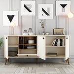 Casa si Gradina - Mobilier - Comode si corpuri - Console - Consola, Hanah Home, pal melaminat, crem, 180x35x81 cm - Infinity.ro
