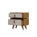 Casa si Gradina - Mobilier - Comode si corpuri - Noptiere - Noptiera, Hanah Home, pal melaminat, stejar si alb, 50x40x59 cm - Infinity.ro