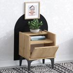 Casa si Gradina - Mobilier - Comode si corpuri - Noptiere - Noptiera, Hanah Home, pal melaminat, stejar safir, 40x35x50 cm - Infinity.ro