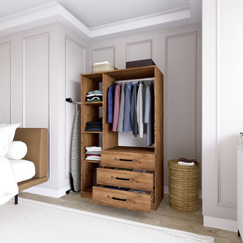 Casa si Gradina - Mobilier - Dulapuri si sifoniere - Dulapuri - Dulap, Hanah Home, pal melaminat, pin atlantic, 90x47x174.8 cm - Infinity.ro
