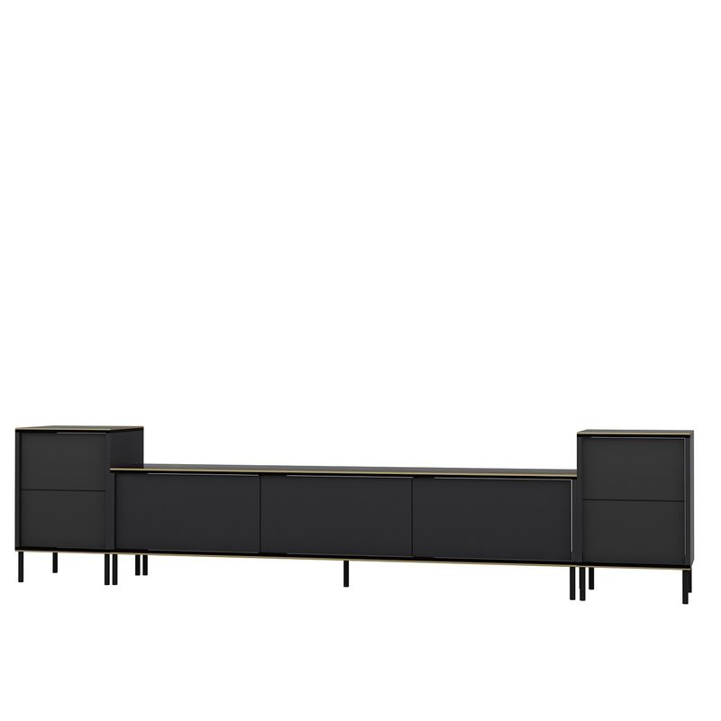 Casa si Gradina - Mobilier - Comode si corpuri - Console - Comoda tv, Hanah Home, pal melaminat, antracit, 180x45.2x35 cm - Infinity.ro