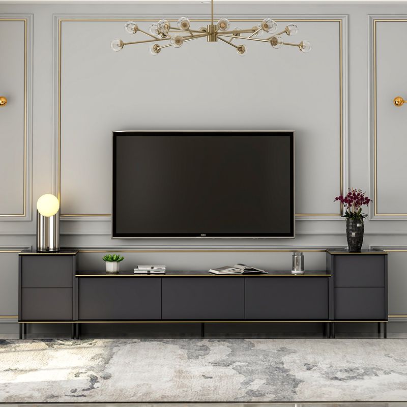 Casa si Gradina - Mobilier - Comode si corpuri - Console - Comoda tv, Hanah Home, pal melaminat, antracit, 180x45.2x35 cm - Infinity.ro