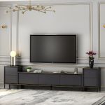 Casa si Gradina - Mobilier - Comode si corpuri - Console - Comoda tv, Hanah Home, pal melaminat, antracit, 180x45.2x35 cm - Infinity.ro