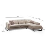 Casa si Gradina - Mobilier - Canapele si coltare - Coltare - Coltar, Hanah Home, lemn de fag si pal, ecru, 304x190x100 cm - Infinity.ro