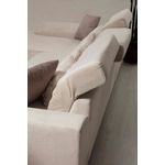 Casa si Gradina - Mobilier - Canapele si coltare - Coltare - Coltar, Hanah Home, lemn de fag si pal, ecru, 304x190x100 cm - Infinity.ro