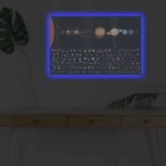 Casa si Gradina - Decoratiuni - Tablouri - Tablou canvas cu led, Wallxpert, multicolor, panza piele de caprioara, 45x70 cm, rama lemn - Infinity.ro