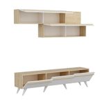 Casa si Gradina - Mobilier - Comode si corpuri - Console - Comoda tv, Hanah Home, pal melaminat, safir si alb, 180x42x35 cm - Infinity.ro