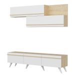 Casa si Gradina - Mobilier - Comode si corpuri - Console - Comoda tv, Hanah Home, pal melaminat, safir si alb, 180x42x35 cm - Infinity.ro