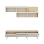 Casa si Gradina - Mobilier - Comode si corpuri - Console - Comoda tv, Hanah Home, pal melaminat, safir si alb, 180x42x35 cm - Infinity.ro