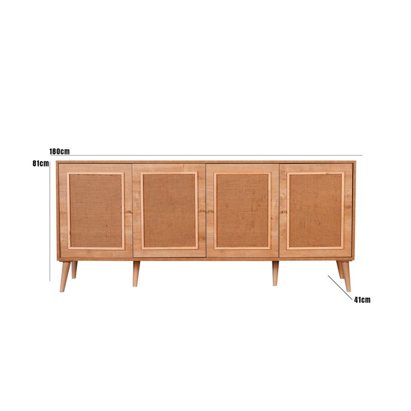 Casa si Gradina - Mobilier - Comode si corpuri - Console - Consola, Hanah Home, panou aglomerat melaminat, stejar, 180x41x81 cm - Infinity.ro