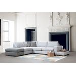 Casa si Gradina - Mobilier - Canapele si coltare - Coltare - Coltar, Hanah Home, material textil, gri si gri deschis, 246x308x95 cm - Infinity.ro