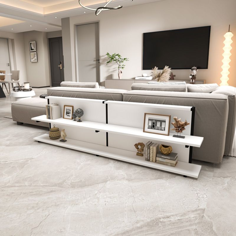 Casa si Gradina - Mobilier - Comode si corpuri - Console - Consola, Hanah Home, panou aglomerat melaminat si metal, alb, 180x52x22 cm - Infinity.ro