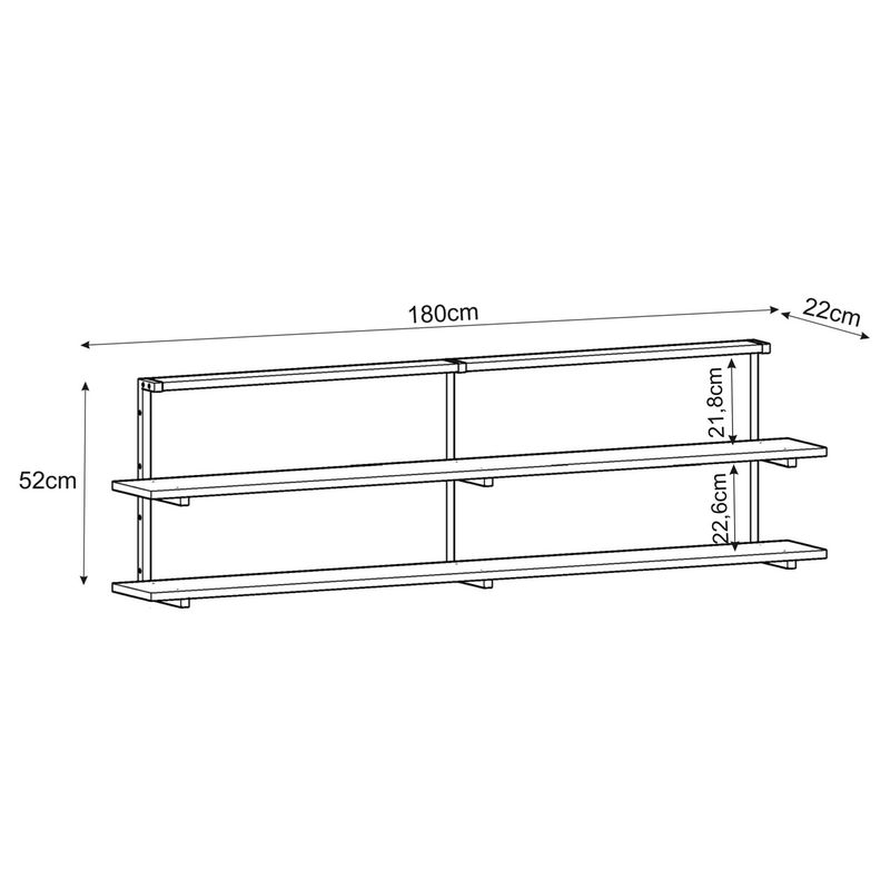 Casa si Gradina - Mobilier - Comode si corpuri - Console - Consola, Hanah Home, panou aglomerat melaminat si metal, alb, 180x52x22 cm - Infinity.ro
