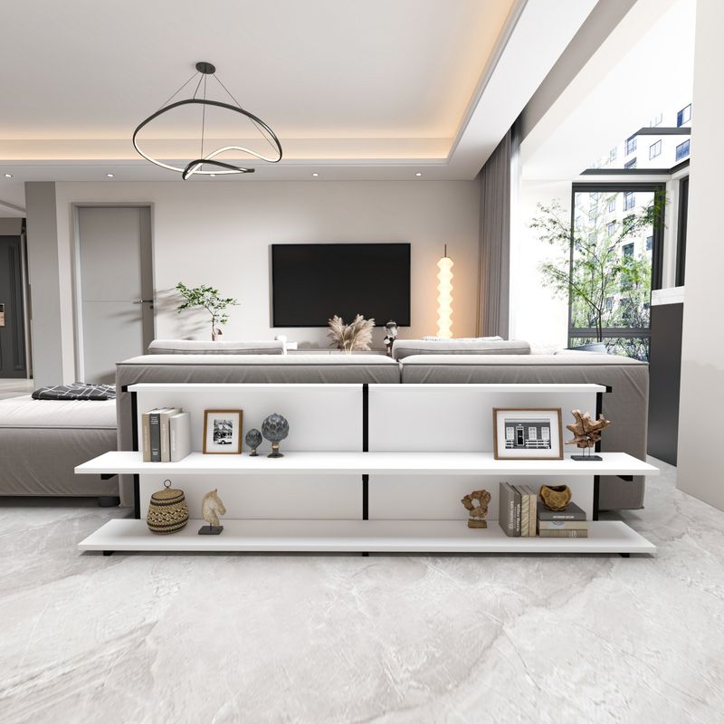 Casa si Gradina - Mobilier - Comode si corpuri - Console - Consola, Hanah Home, panou aglomerat melaminat si metal, alb, 180x52x22 cm - Infinity.ro
