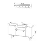 Casa si Gradina - Mobilier - Organizare si depozitare - Organizator incaltaminte - Dulap pentru pantofi, Hanah Home, pal melaminat, stejar, 120x35x75 cm - Infinity.ro