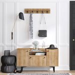 Casa si Gradina - Mobilier - Organizare si depozitare - Organizator incaltaminte - Dulap pentru pantofi, Hanah Home, pal melaminat, stejar, 120x35x75 cm - Infinity.ro