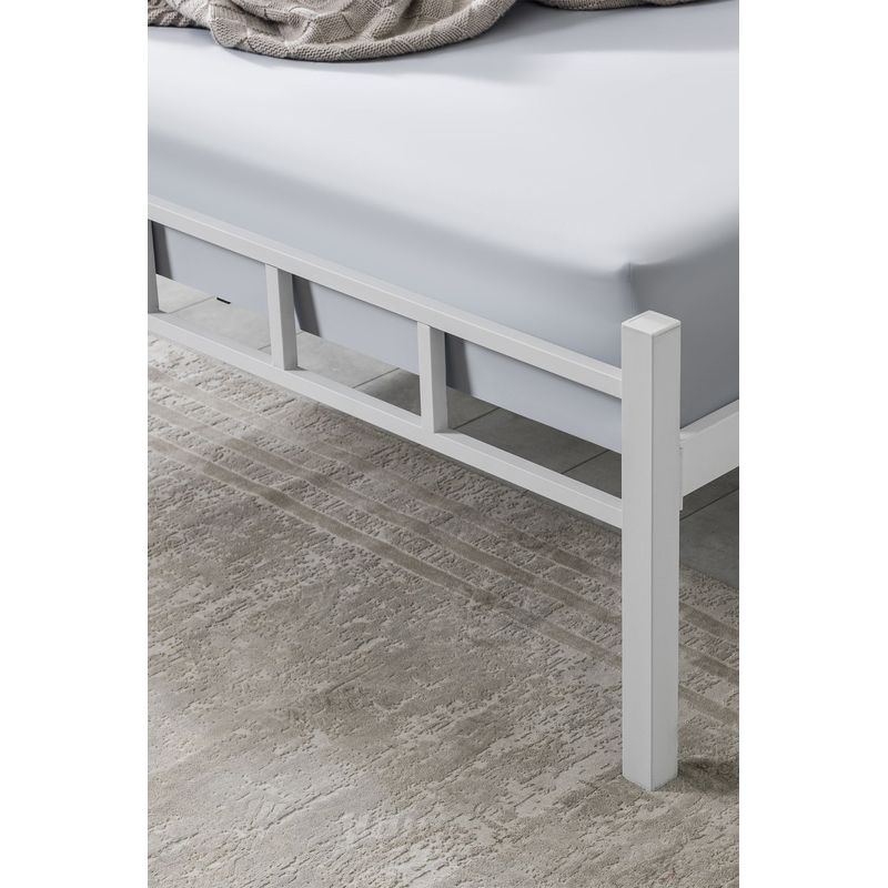 Casa si Gradina - Mobilier - Paturi si accesorii - Paturi - Pat dublu, Hanah Home, metal, alb, 120x200 cm, 319HBV1196 - Infinity.ro
