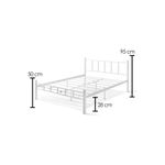 Casa si Gradina - Mobilier - Paturi si accesorii - Paturi - Pat dublu, Hanah Home, metal, alb, 120x200 cm, 319HBV1196 - Infinity.ro