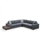 Casa si Gradina - Mobilier - Canapele si coltare - Coltare - Coltar, Hanah Home, lemn fag si pal, antracit, 282x323x95 cm - Infinity.ro