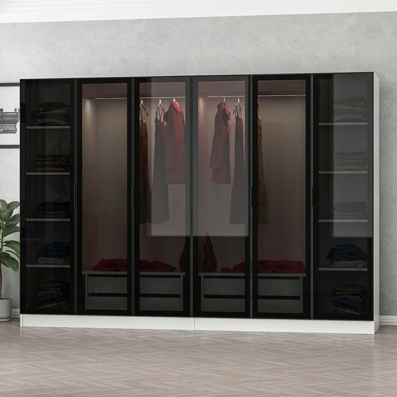 Casa si Gradina - Mobilier - Dulapuri si sifoniere - Sifoniere - Sifonier, Hanah Home, pal melaminat, alb negru, 270x52x210 cm, 506MNR2735 - Infinity.ro